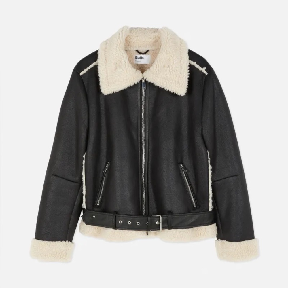 Rita Ora x Primark Black and Cream Teddy Jacket